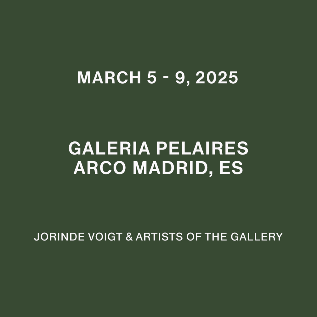 05. – 9. März 2025 Jorinde Voigt @ Galeria Pelaires, Palma de Mallorca, ES ARCO MADRID, ES