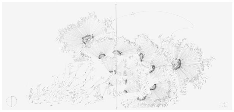 Jorinde Voigt - 2 küssen sich – Aktionsablauf (Generationen 1 bis 8), Strom, Rotation Nord-Richtung, 2008