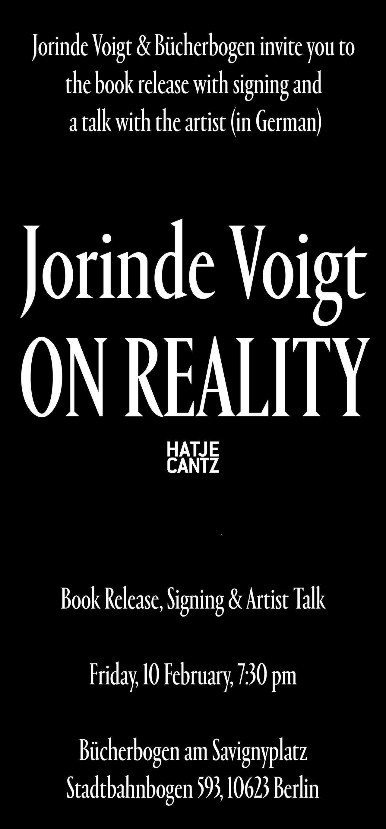 Jorinde Voigt - Book Release at Bücherbogen Berlin