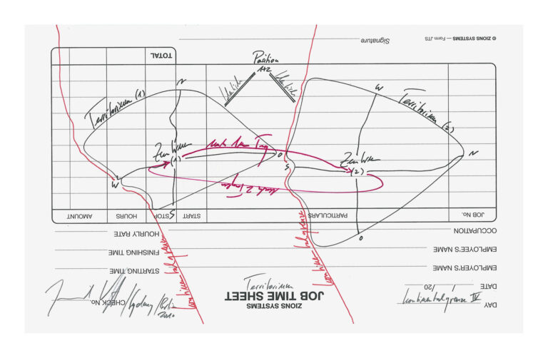 Jorinde Voigt - Kontinentalgrenze I-IV JOB TIME SHEET, 2010