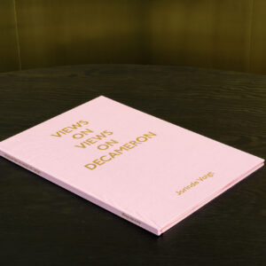 2012 Jorinde Voigt – Views on Views on Decameron, Catalog on the occasion of the same entitled exhibition at Galleria Marie-Laure Fleisch, Rome, Editor: Galleria Marie-Laure Fleisch, Jorinde Voigt, Text: Peter Lang, Language: English, Italian, total pages 40, Publishing: Cura Books, ISBN 978-88-97889-06-9, Price: €35,00. cover