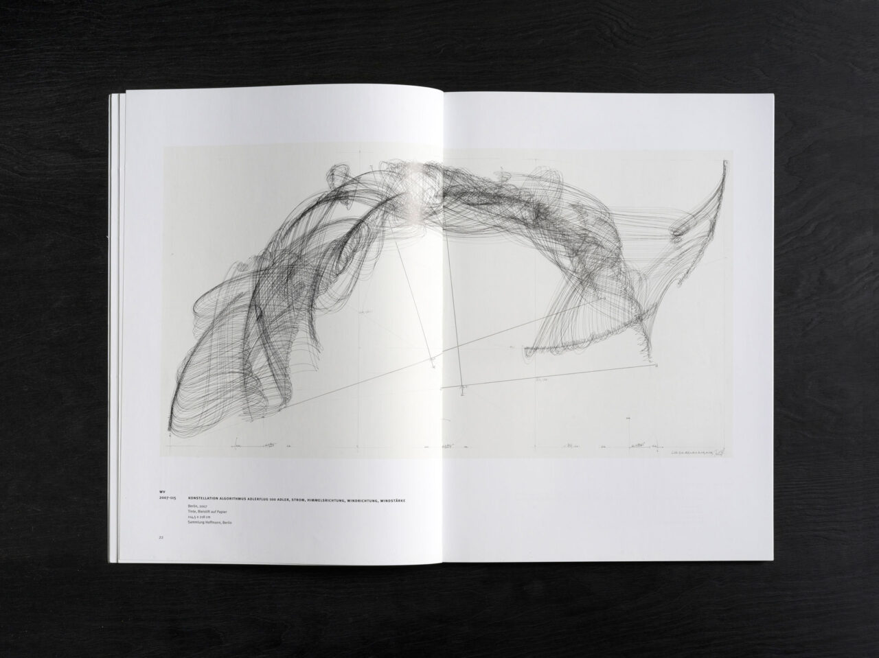 Jorinde Voigt – Nexus, Catalog on the occasion of the exhibition Jorinde Voigt at Von der Heydt Museum, Wuppertal, Editor: Julia Klüser, Text: Andreas Schalhorn, Lisa Sintermann, Language: English, German, total pages: 144, Publishing: Hatje Cantz, ISBN: 978-3-7757-2823-2, Price: €35,00
