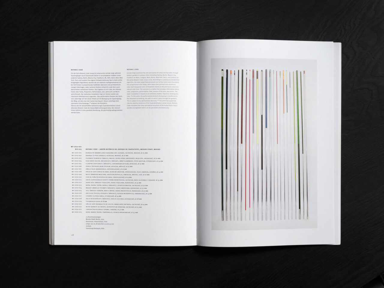 Jorinde Voigt – Nexus, Catalog on the occasion of the exhibition Jorinde Voigt at Von der Heydt Museum, Wuppertal, Editor: Julia Klüser, Text: Andreas Schalhorn, Lisa Sintermann, Language: English, German, total pages: 144, Publishing: Hatje Cantz, ISBN: 978-3-7757-2823-2, Price: €35,00