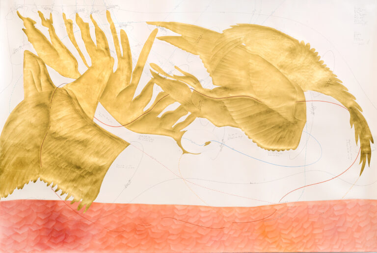 Jorinde Voigt - Flügel-Studie ( Pietro Cavallini, Jean-Antoine Houdon, Anselm Kiefer, Paul Klee, Charles Paul Landon, Utagawa Hiroshige)