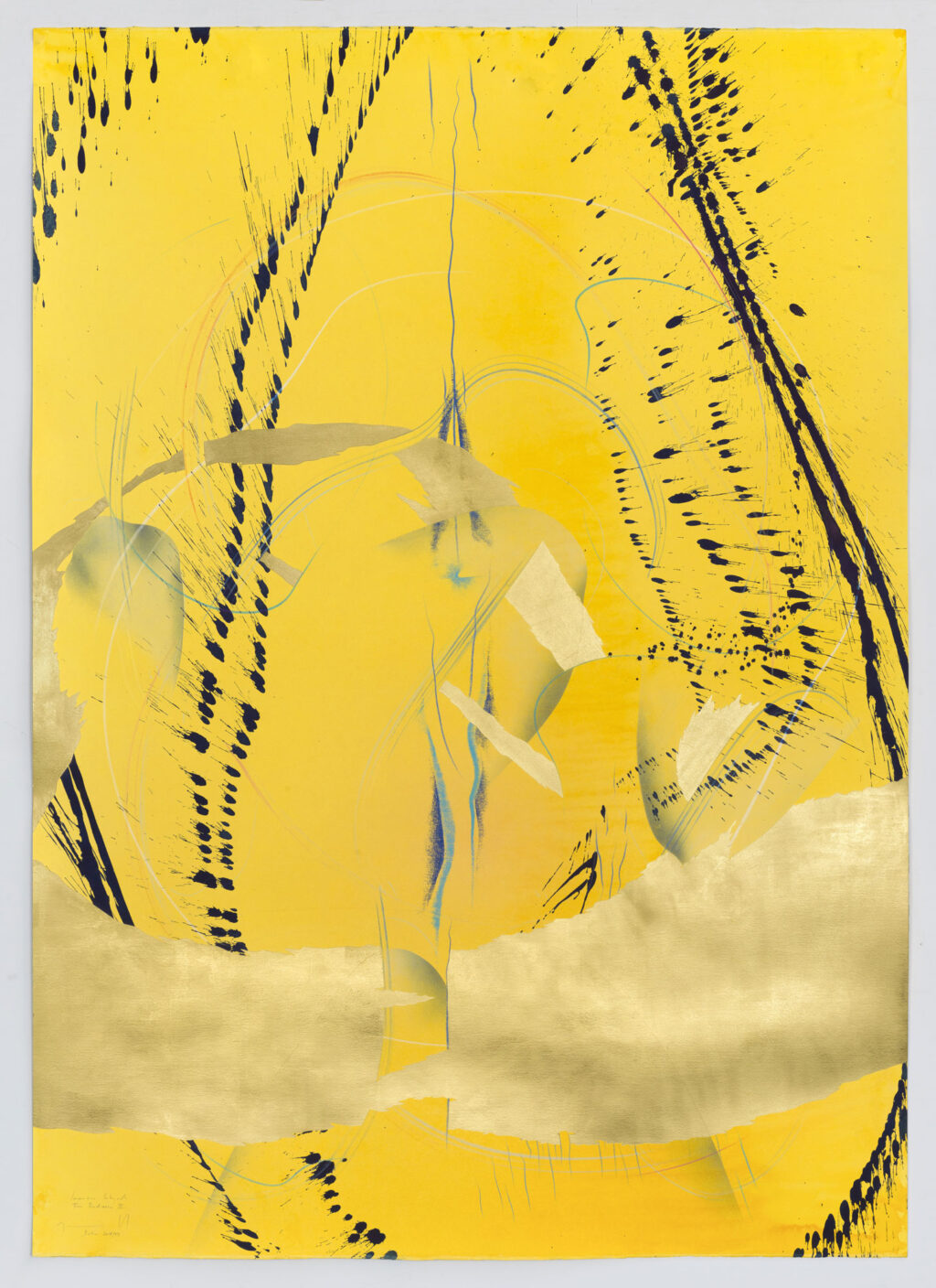 WV 2019-003 Immersive Integral Firm Radiance III Jorinde Voigt Berlin 2018/19 139,8 x 99,5 cm India ink, gold leaf, pastel, oil chalks, graphite on paper unique work signed