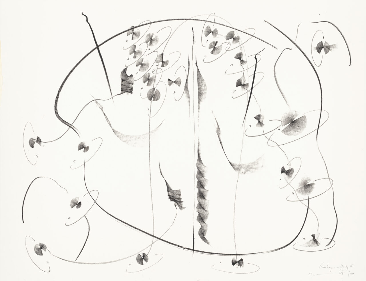 WV 2019-029 Copenhagen-Study III Jorinde Voigt Berlin 2019 59,9 x 77,9 cm Lithographic chalk, graphite on paper unique work signed