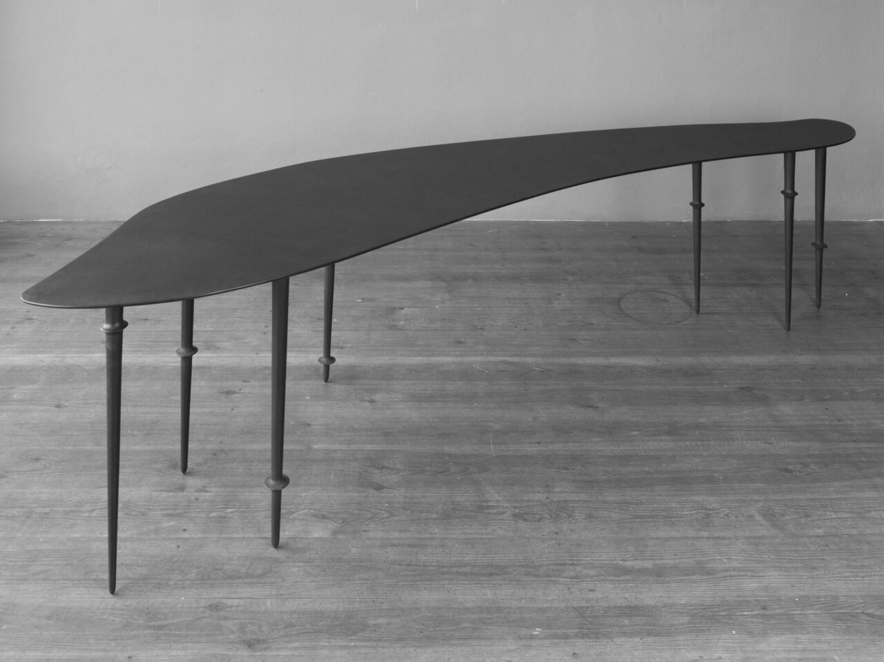 WV 2019-049 About Stability Scope Nr. 1 Jorinde Voigt Berlin 2019 72 x 295,3 x 74,5 cm Birch, Whitewood, stain, hard wax oil Exhibition Copy Signed on plaque